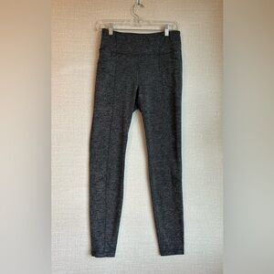 Athleta herringbone Metro high waisted legging size medium black gray yoga